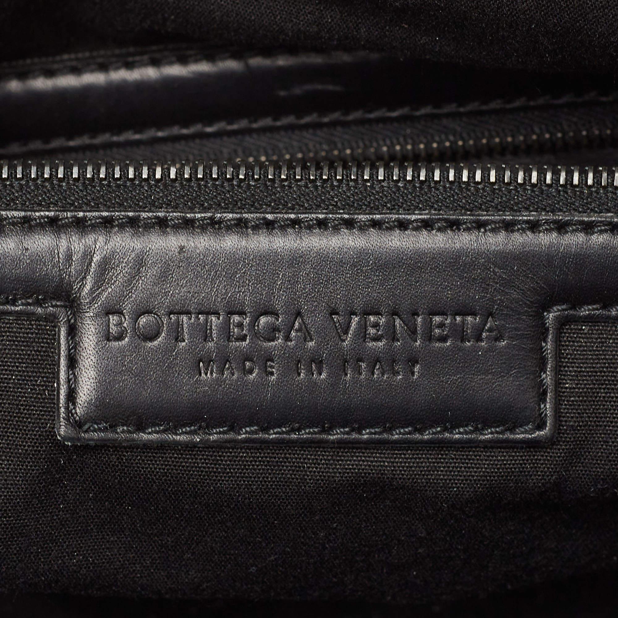Bottega Veneta Black Intrecciato Leather Duffel Bag 9