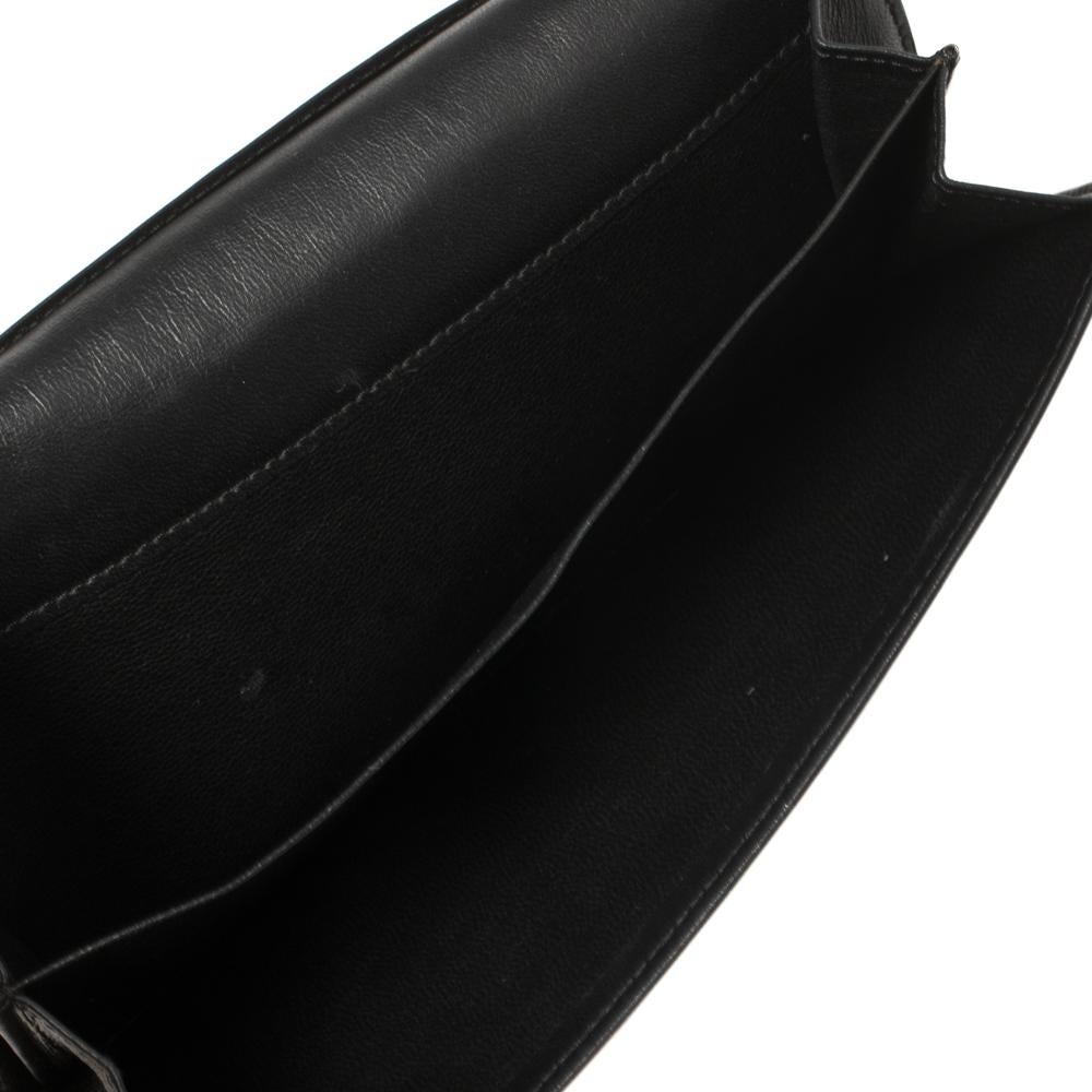 Bottega Veneta Black Intrecciato Leather Flap Continental Wallet 6