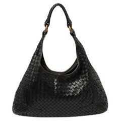 Bottega Veneta Black Intrecciato Leather Hobo