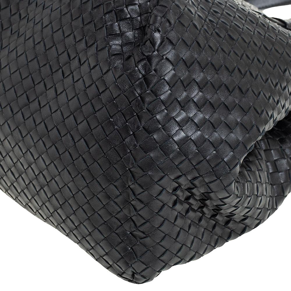 Women's Bottega Veneta Black Intrecciato Leather Large Cesta Tote