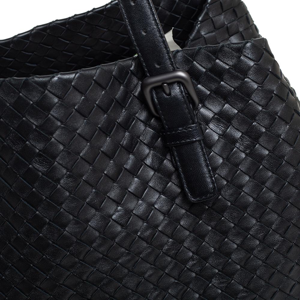 Bottega Veneta Black Intrecciato Leather Large Cesta Tote 2