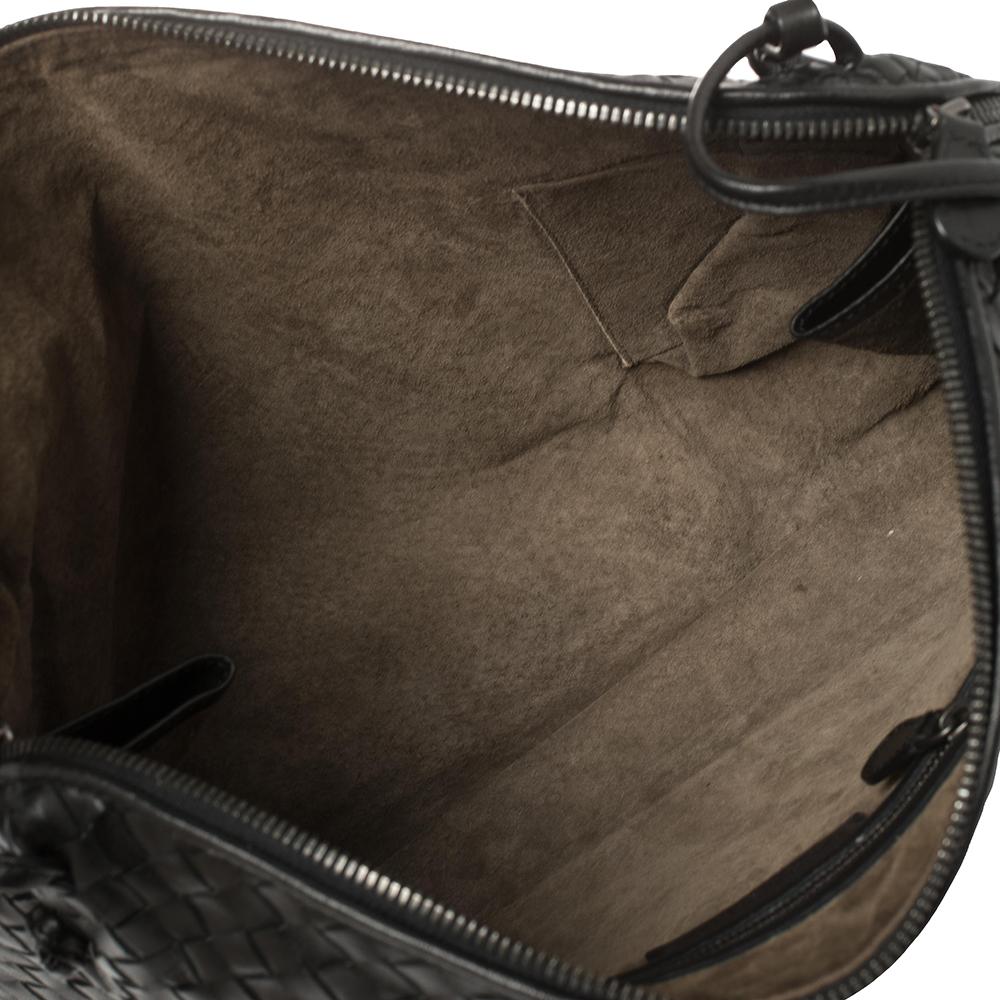 Bottega Veneta Black Intrecciato Leather Large Nodini Crossbody Bag 6