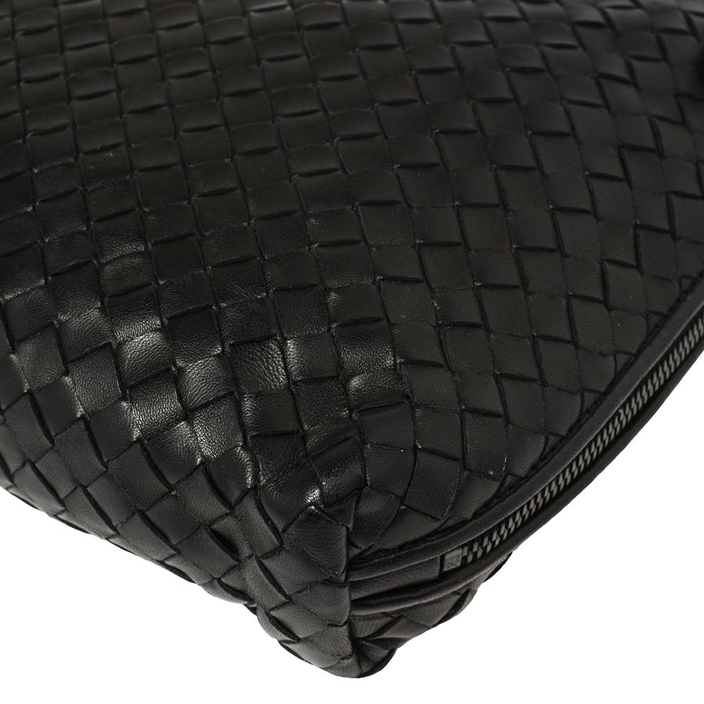 Bottega Veneta Black Intrecciato Leather Large Nodini Crossbody Bag 3