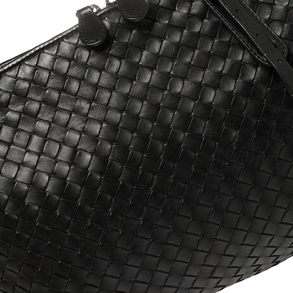 Bottega Veneta Black Intrecciato Leather Large Nodini Crossbody Bag 5