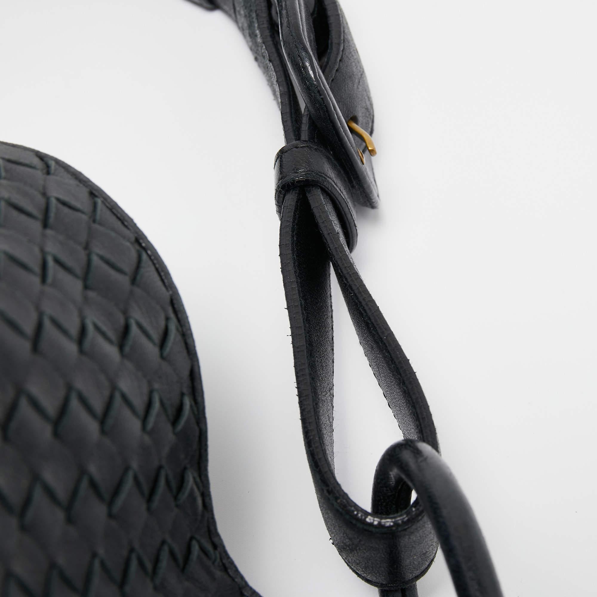 Bottega Veneta Black Intrecciato Leather Loop Bag 9