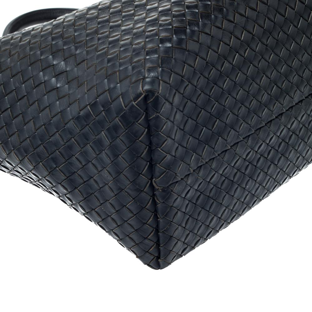 Bottega Veneta Black Intrecciato Leather Medium Cabat Tote 6