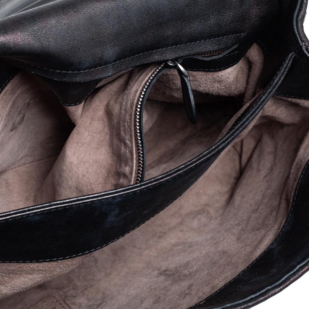 Bottega Veneta Black Intrecciato Leather Medium Olimpia Shoulder Bag 3