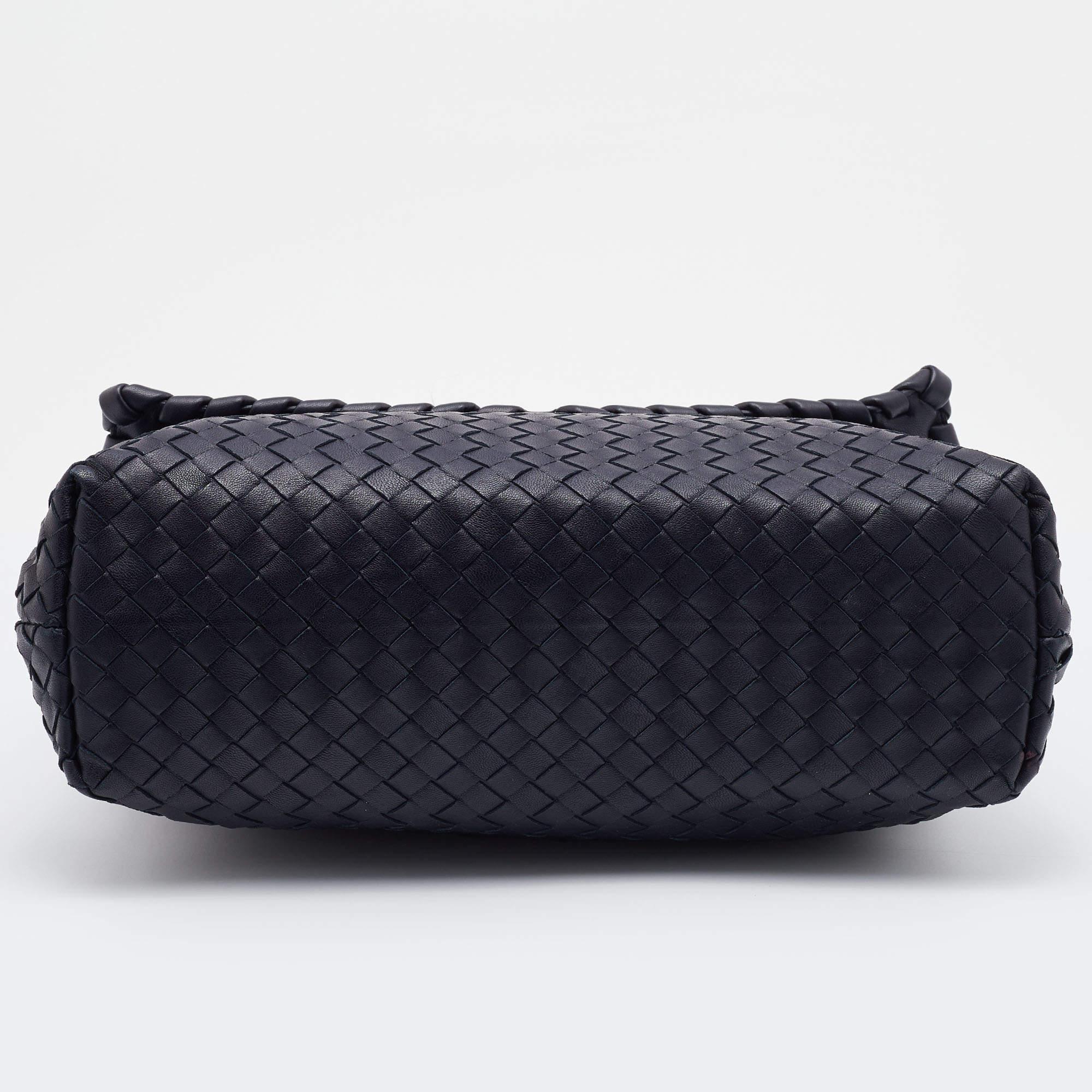Bottega Veneta Black Intrecciato Leather Medium Olimpia Shoulder Bag 1