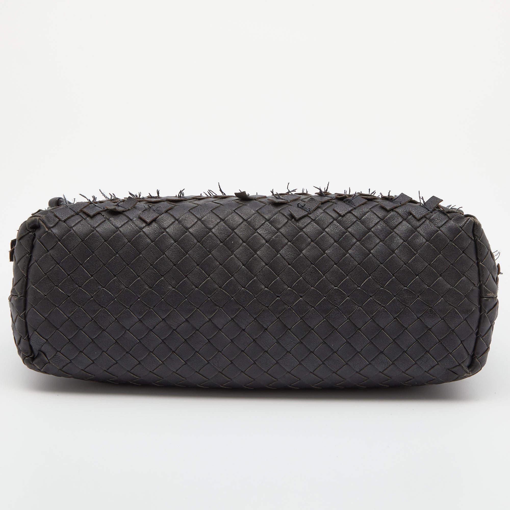 Bottega Veneta Black Intrecciato Leather Medium Olimpia Shoulder Bag 1