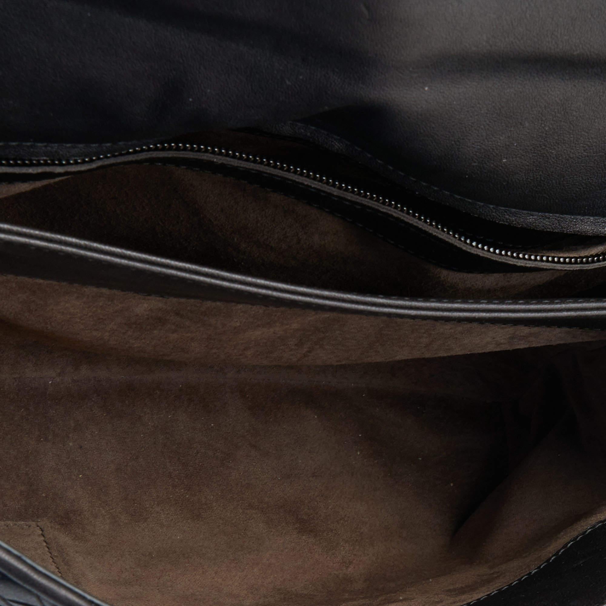 Bottega Veneta Black Intrecciato Leather Medium Olimpia Shoulder Bag 2