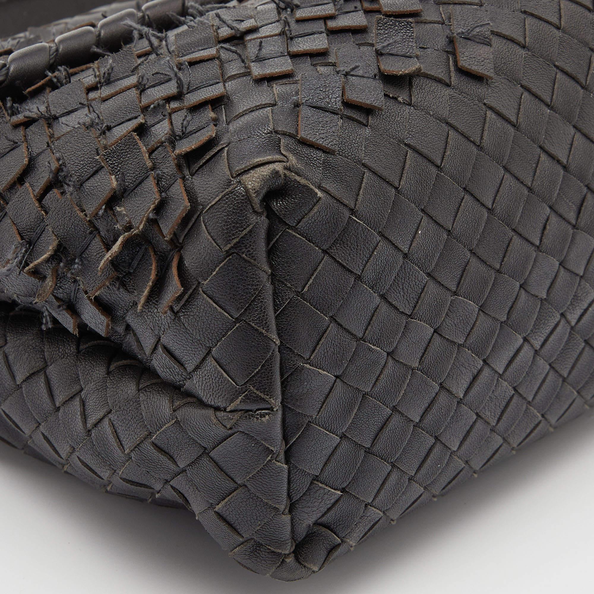 Bottega Veneta Black Intrecciato Leather Medium Olimpia Shoulder Bag 4