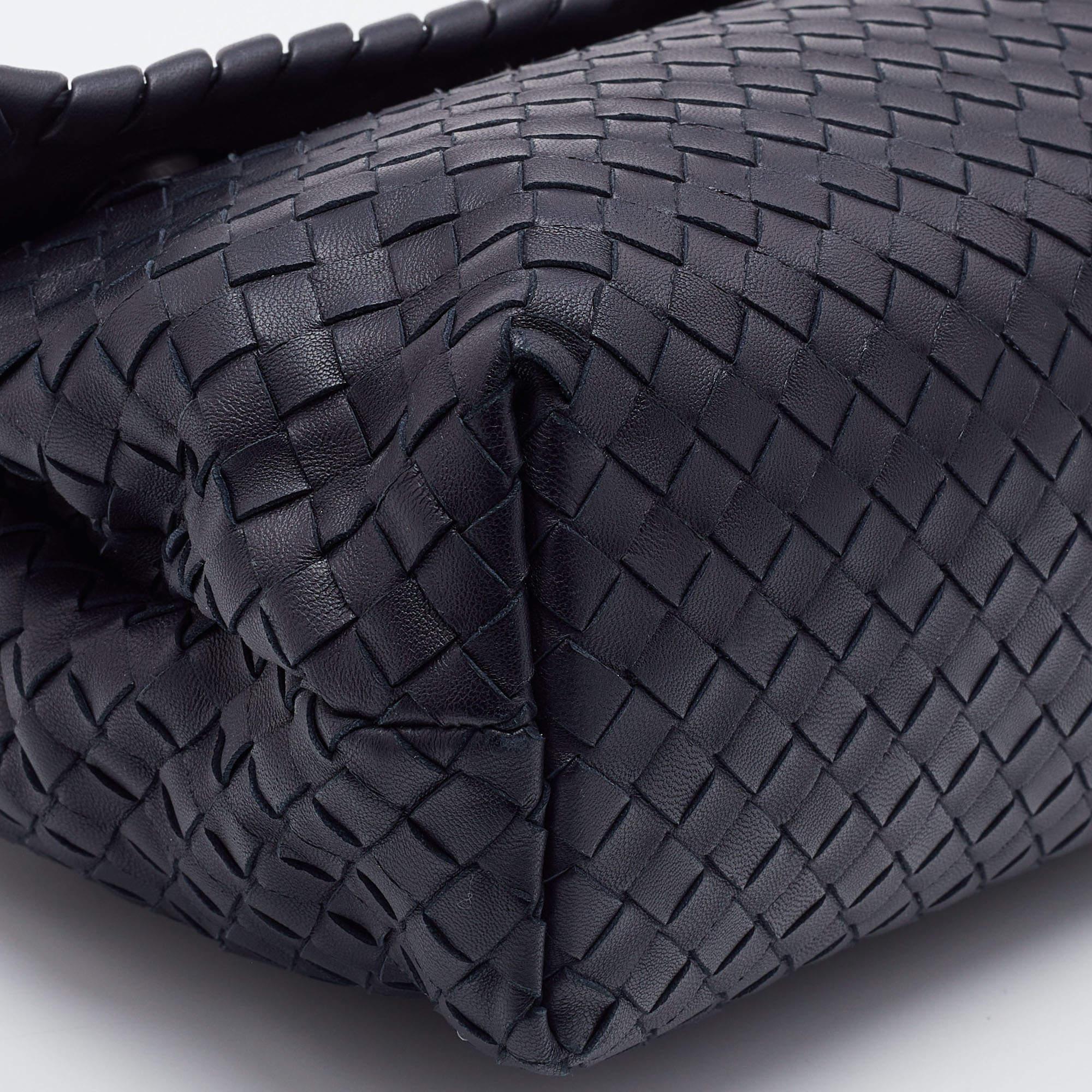 Bottega Veneta Black Intrecciato Leather Medium Olimpia Shoulder Bag 5