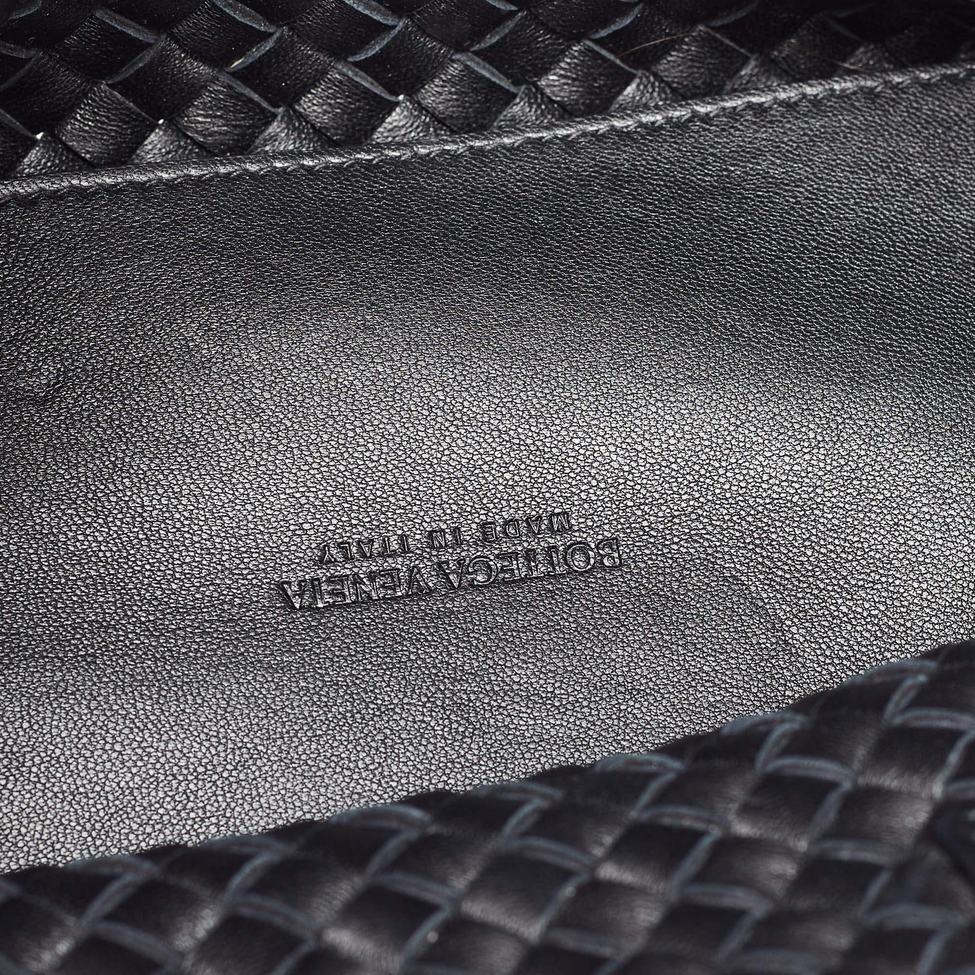 Bottega Veneta Black Intrecciato Leather Mini Cabat Tote 4