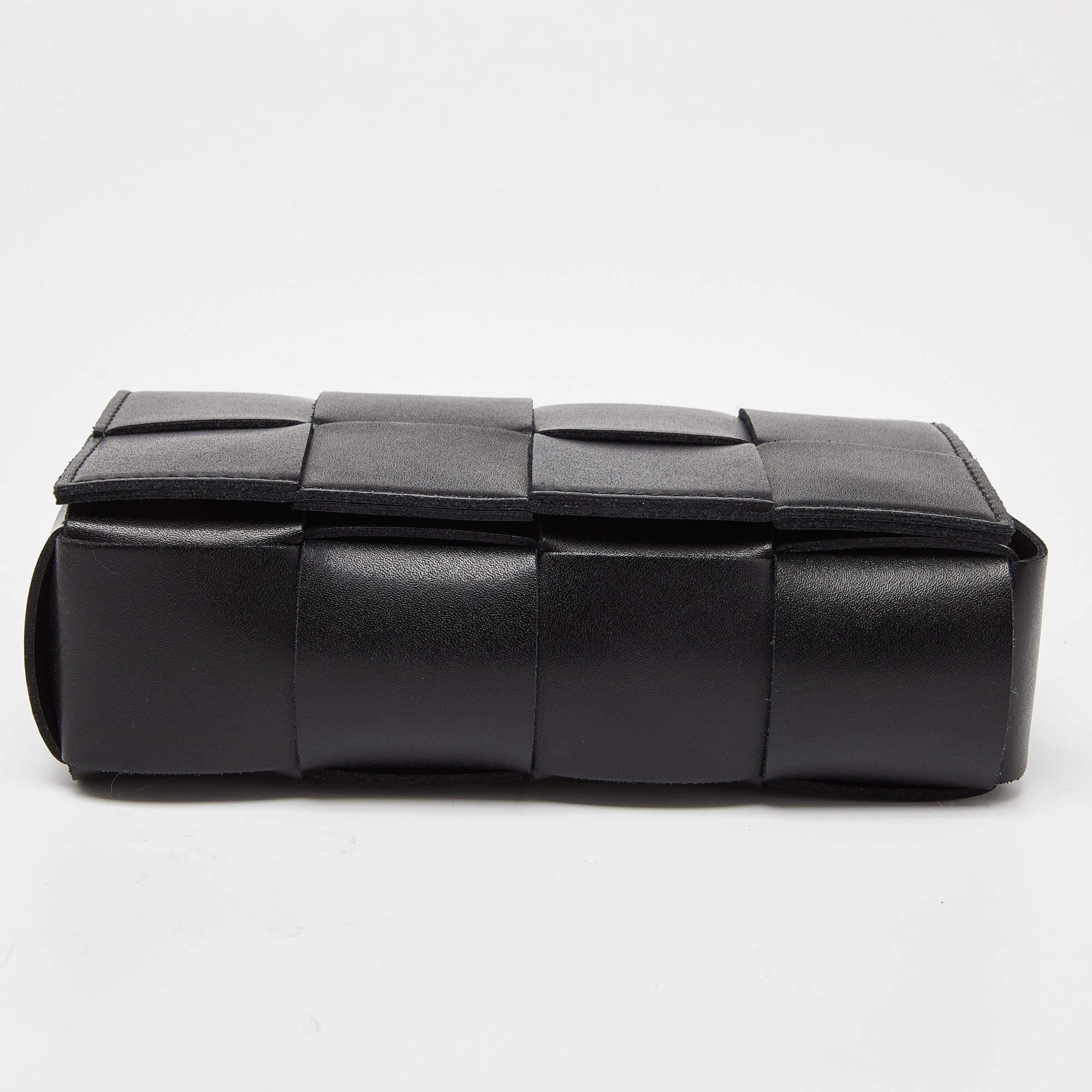 Bottega Veneta Black Intrecciato Leather Mini Cassette Belt Bag 7