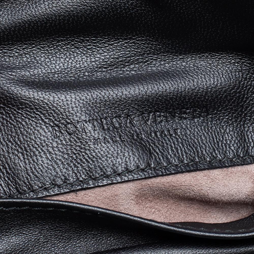 Bottega Veneta Black Intrecciato Leather Mini Flap Chain Crossbody Bag 2