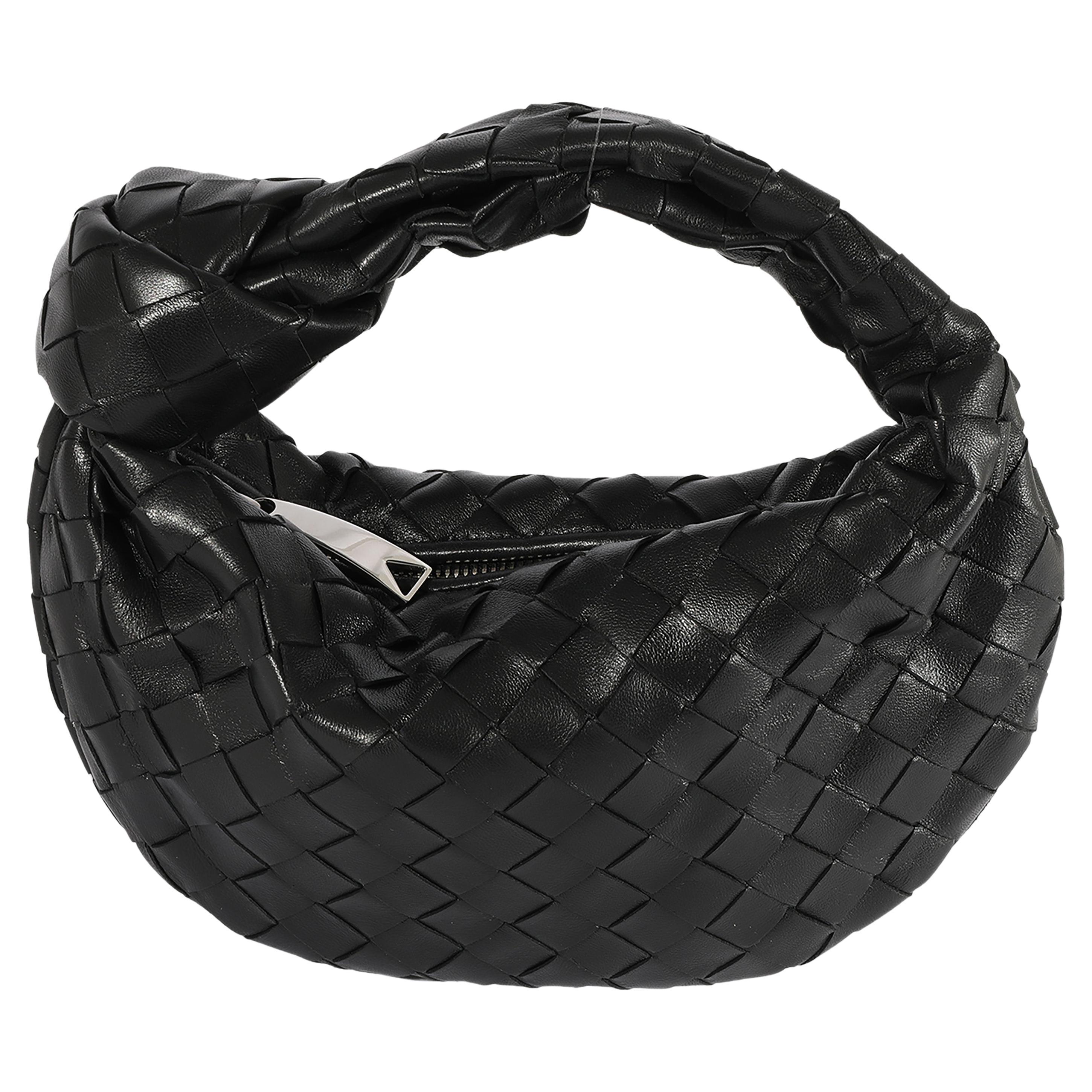 Womens Bags Top-handle bags Bottega Veneta Leather Mini Jodie Bag in Black 