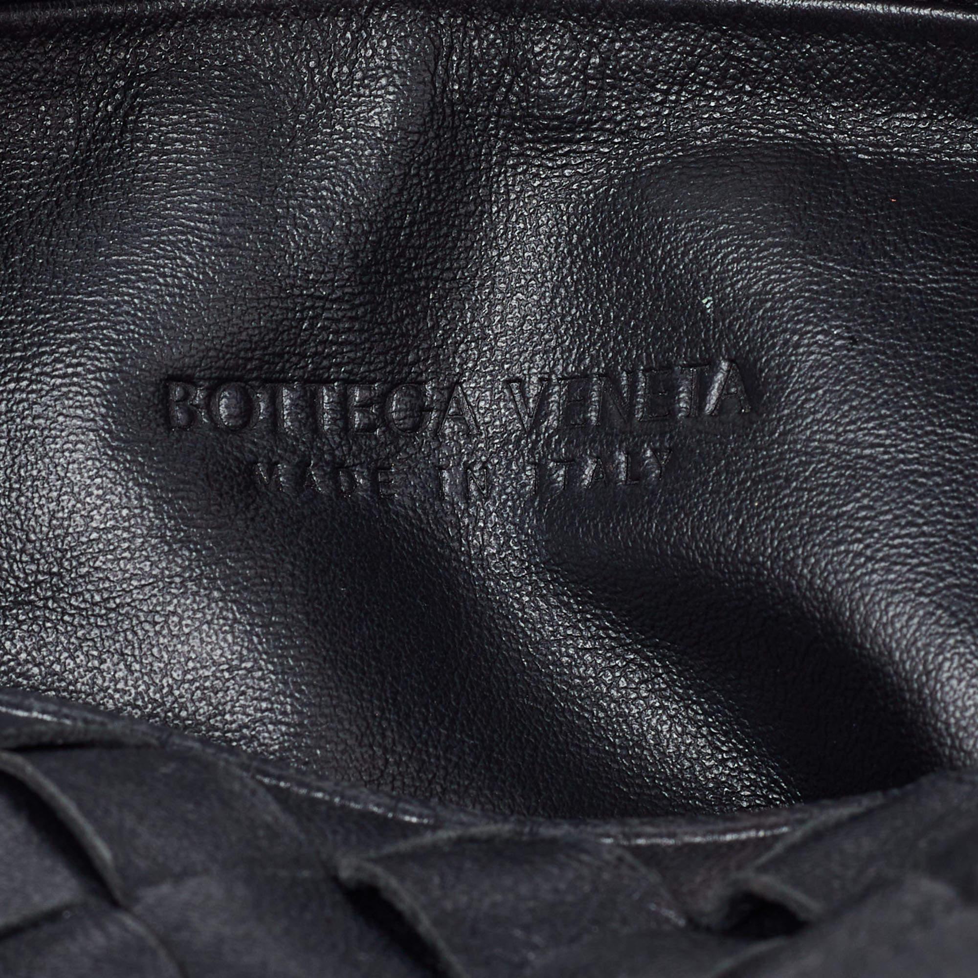 Bottega Veneta Black Intrecciato Leather Mini Jodie Hobo For Sale 1