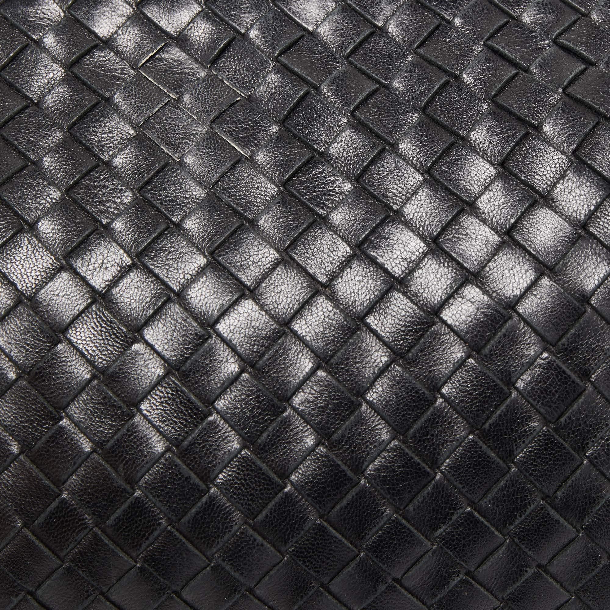 Bottega Veneta Black Intrecciato Leather Nodini Crossbody Bag 6