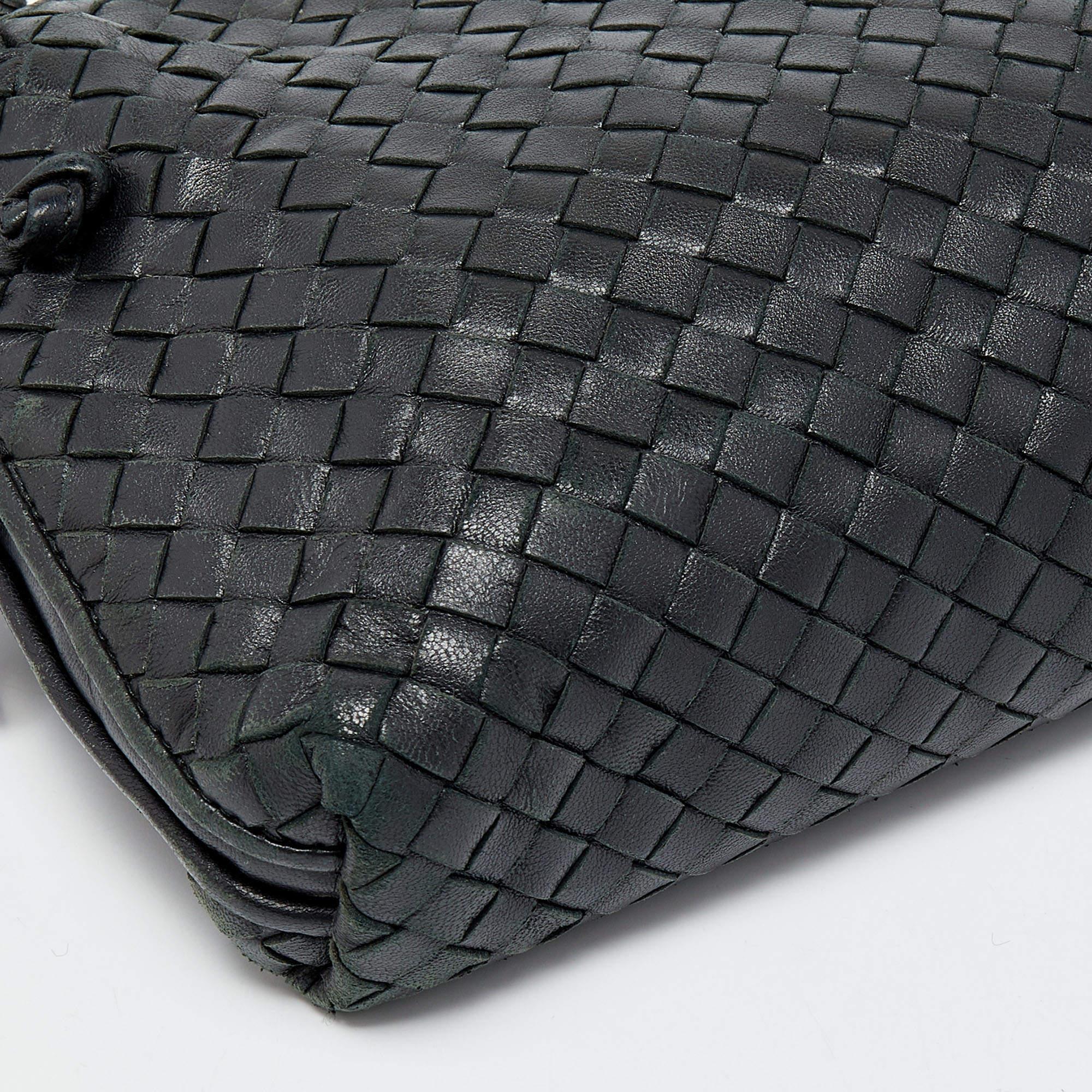 Bottega Veneta Black Intrecciato Leather Nodini Crossbody Bag 3