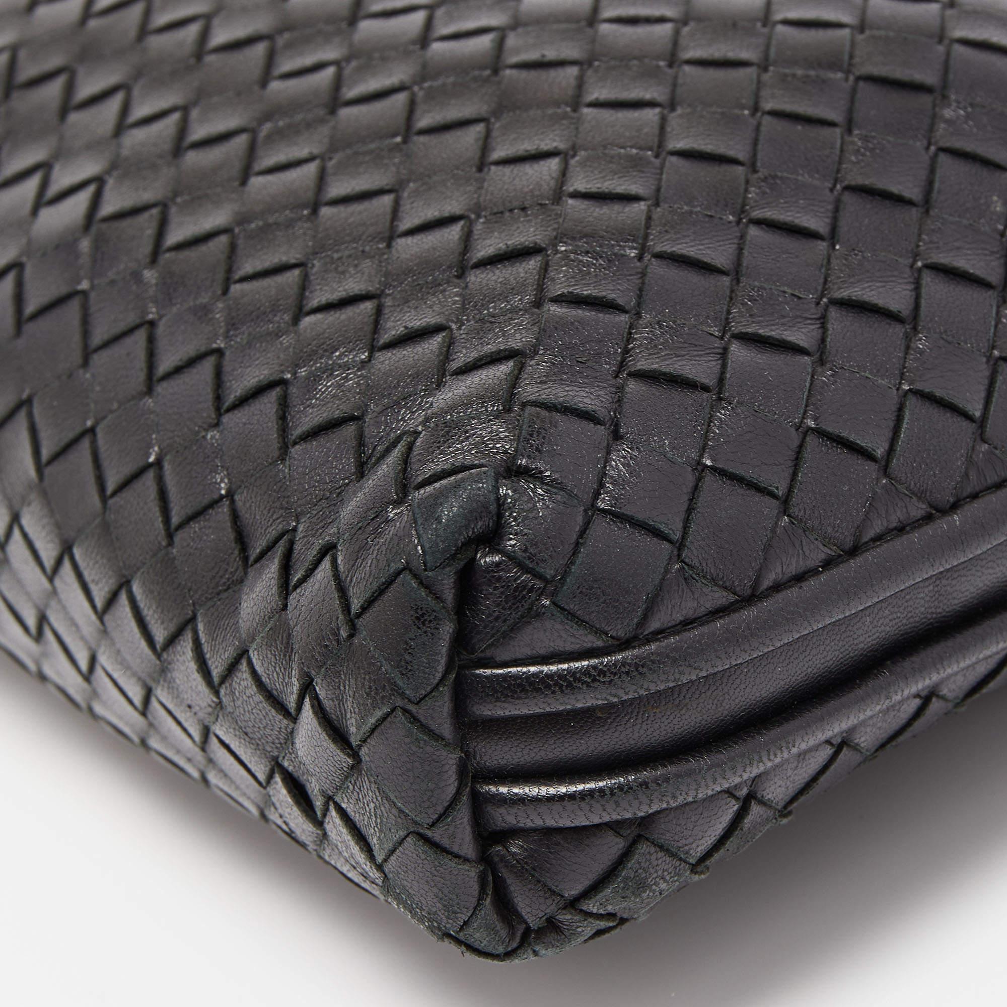 Bottega Veneta Black Intrecciato Leather Nodini Crossbody Bag 5