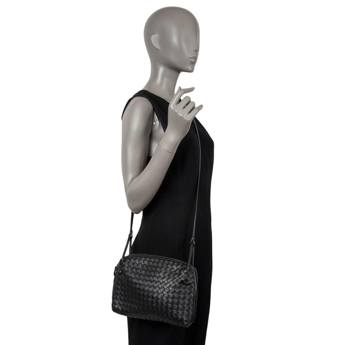 BOTTEGA VENETA black Intrecciato leather NODINI SMALL Crossbody Bag 1