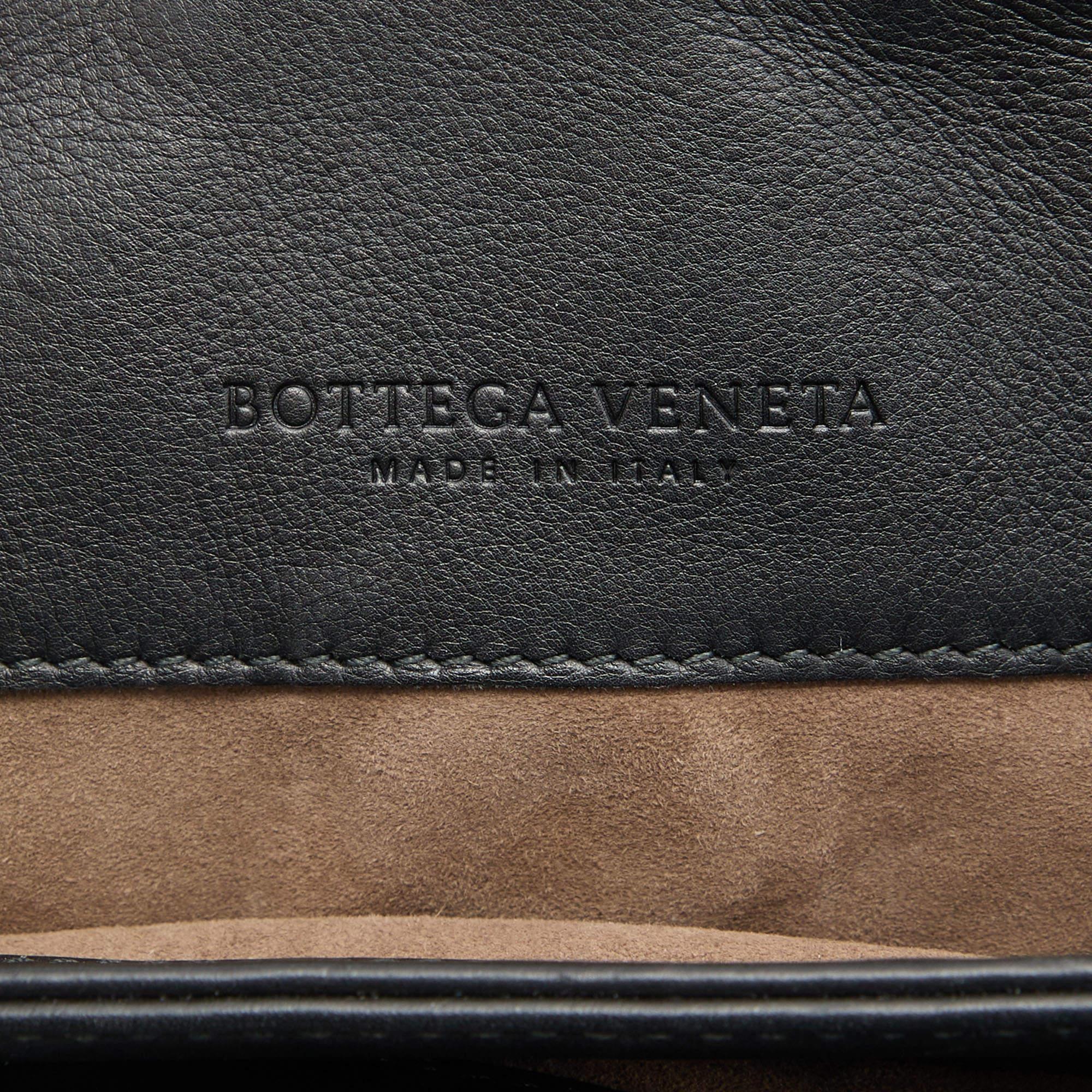 Bottega Veneta Black Intrecciato Leather Olimpia Flap Shoulder Bag 6