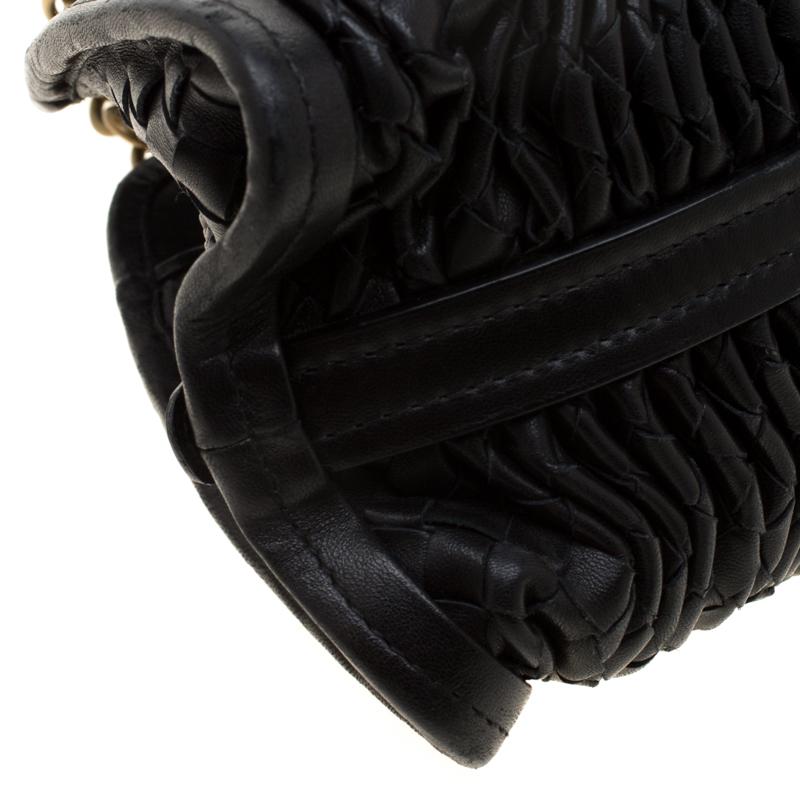 Bottega Veneta Black Intrecciato Leather Satchel 5