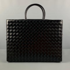 BOTTEGA VENETA Black Intrecciato Leather Shoulder Bag