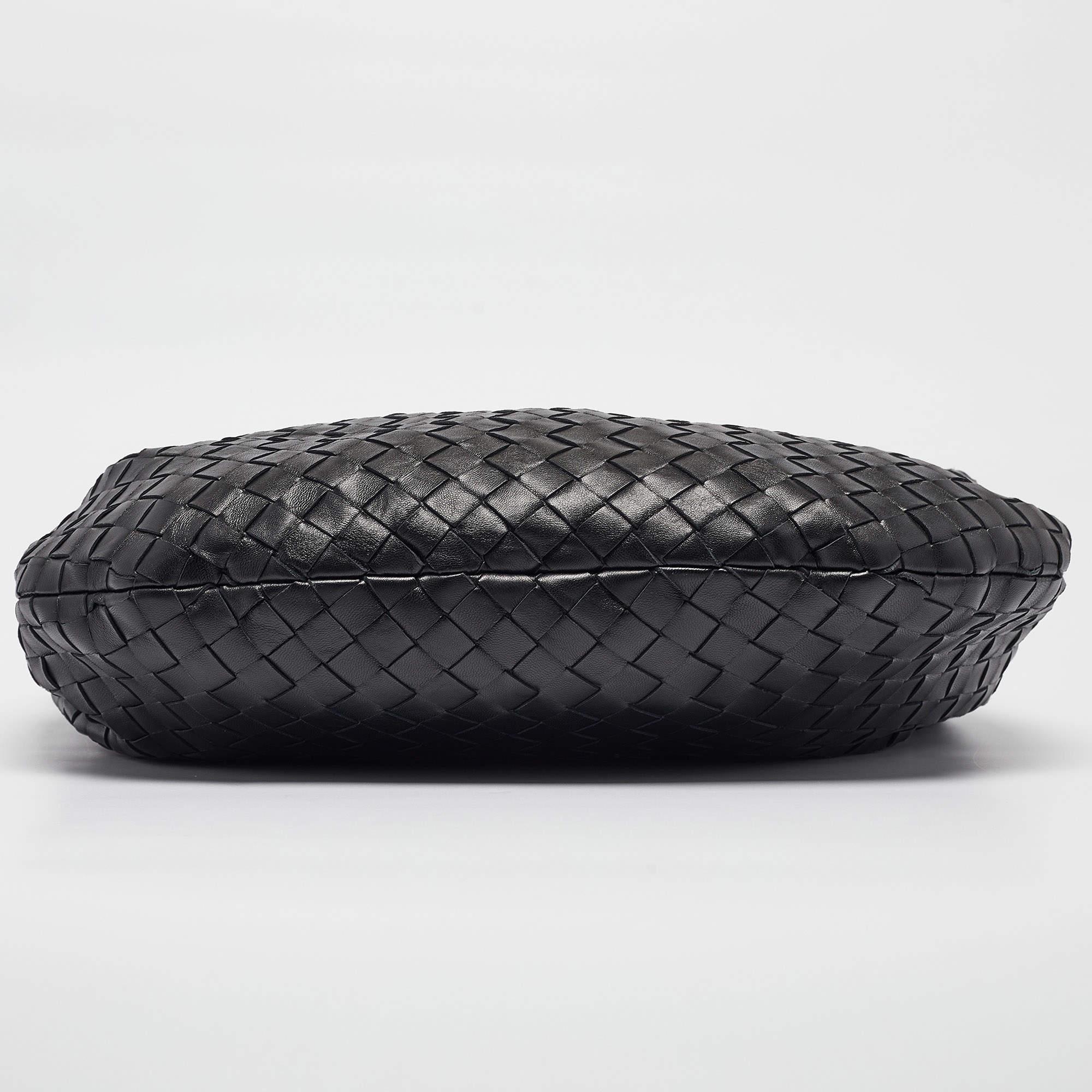 Bottega Veneta Negro Piel Intrecciato Pequeño Jodie Hobo 2
