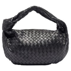 Bottega Veneta Black Intrecciato Leather Small Jodie Hobo