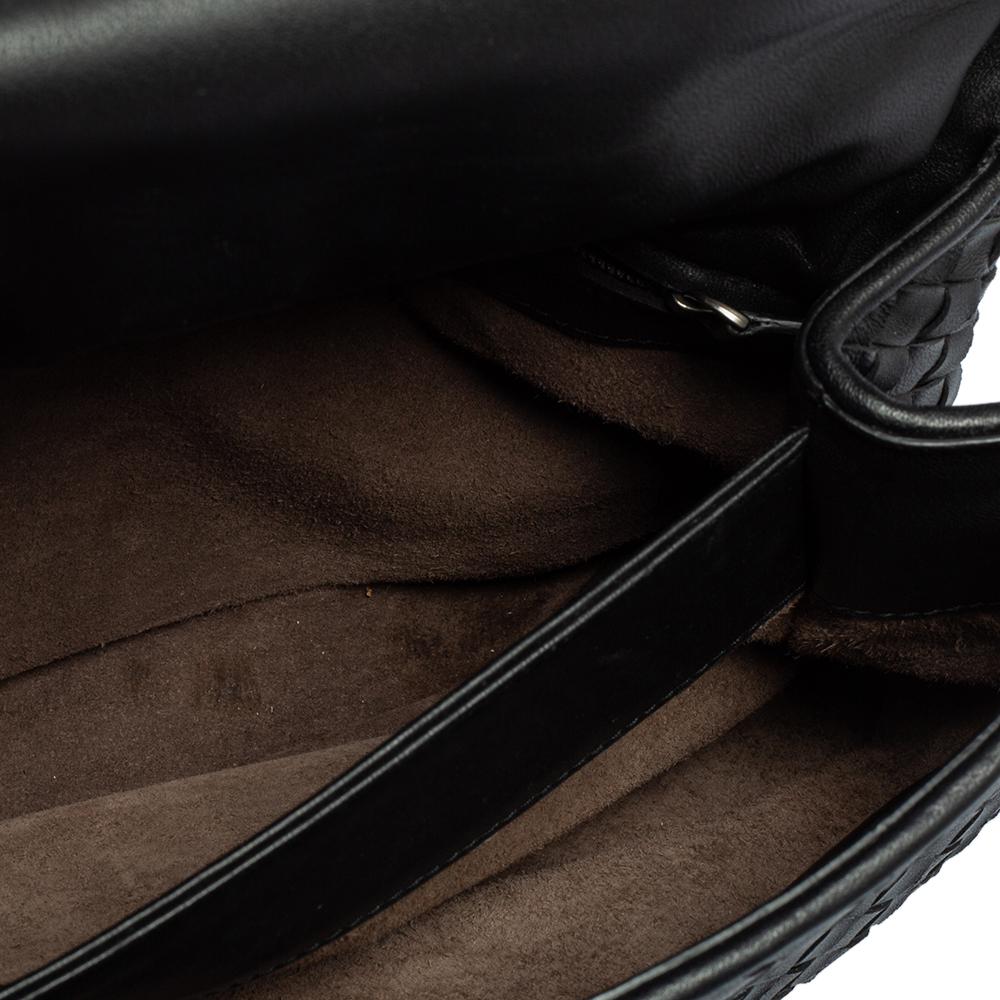 Bottega Veneta Black Intrecciato Leather Small Olimpia Shoulder Bag 8