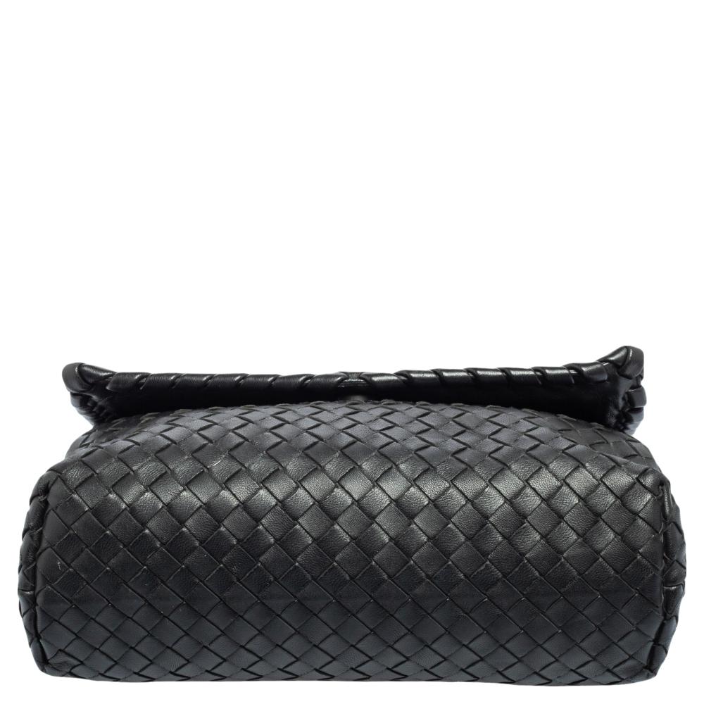 Bottega Veneta Black Intrecciato Leather Small Olimpia Shoulder Bag 10