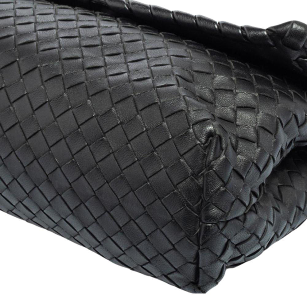 Bottega Veneta Black Intrecciato Leather Small Olimpia Shoulder Bag 1