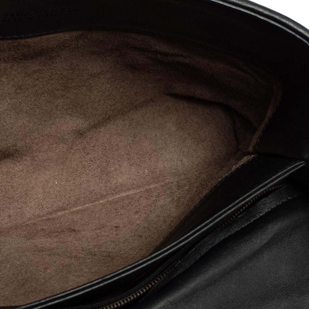 Bottega Veneta Black Intrecciato Leather Small Olimpia Shoulder Bag 4