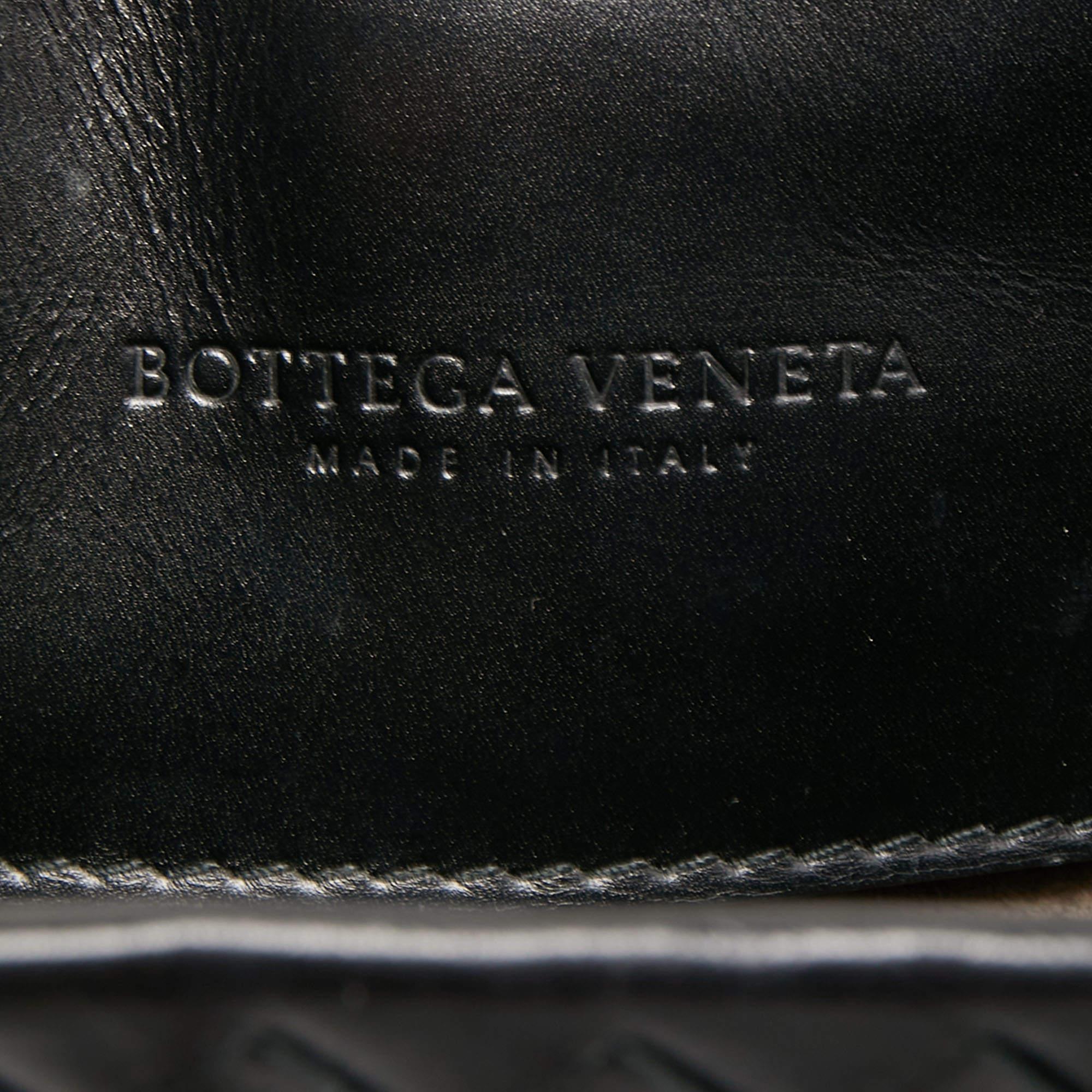Bottega Veneta Schwarze Intrecciato Roma Tragetasche aus Leder 3