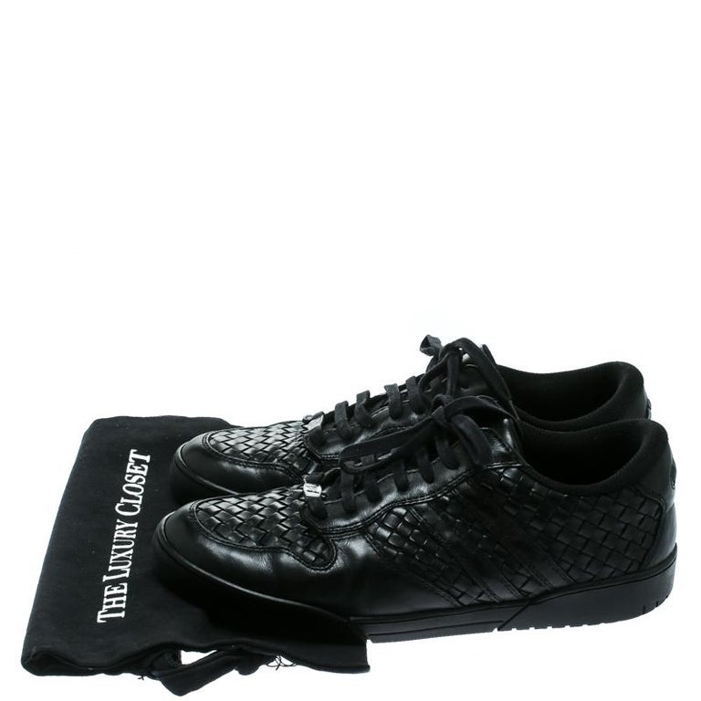 Bottega Veneta Black Intrecciato Leather Speedstar Sneakers Size 44.5 ...