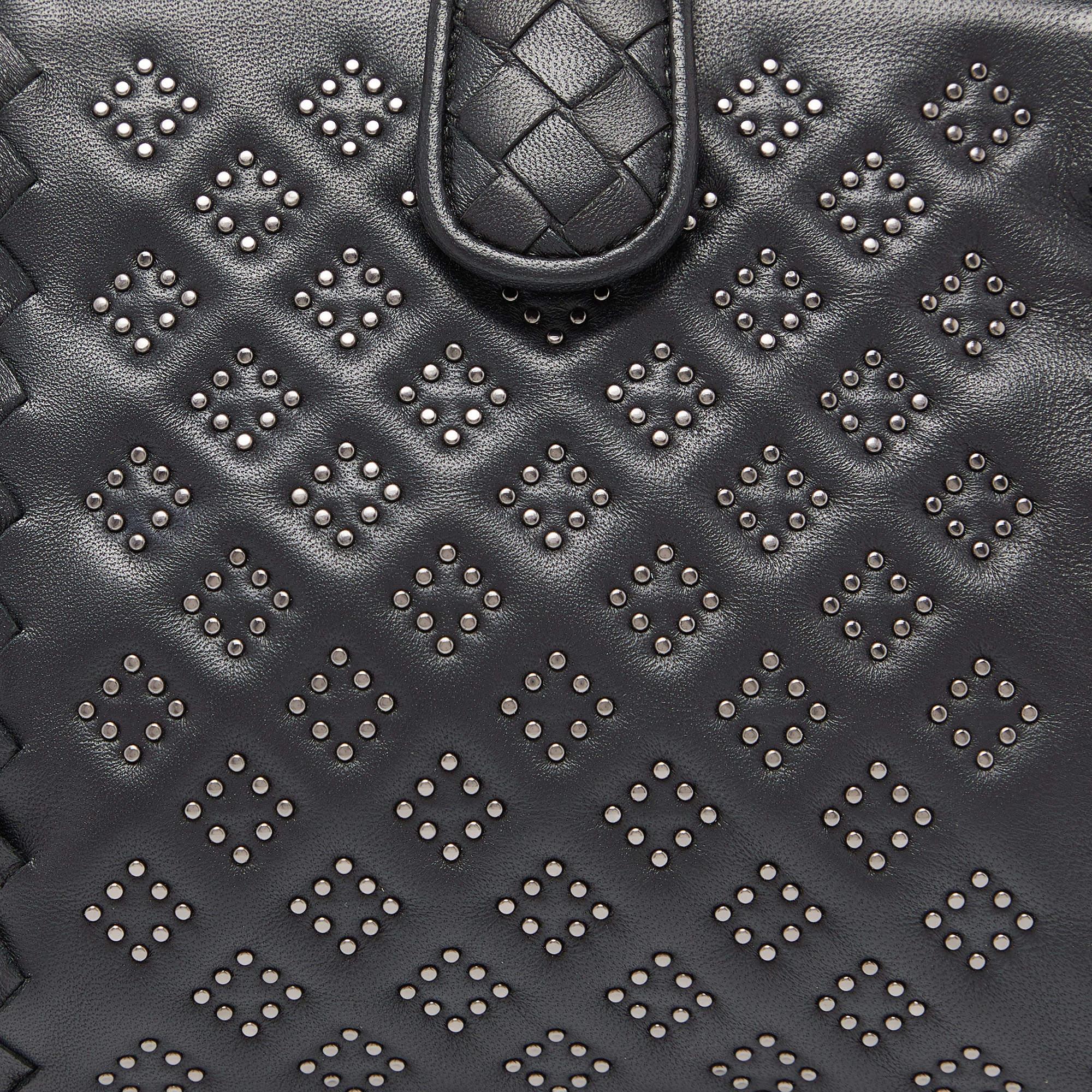 Bottega Veneta Black Intrecciato Leather The Lauren 1980 Clutch 1