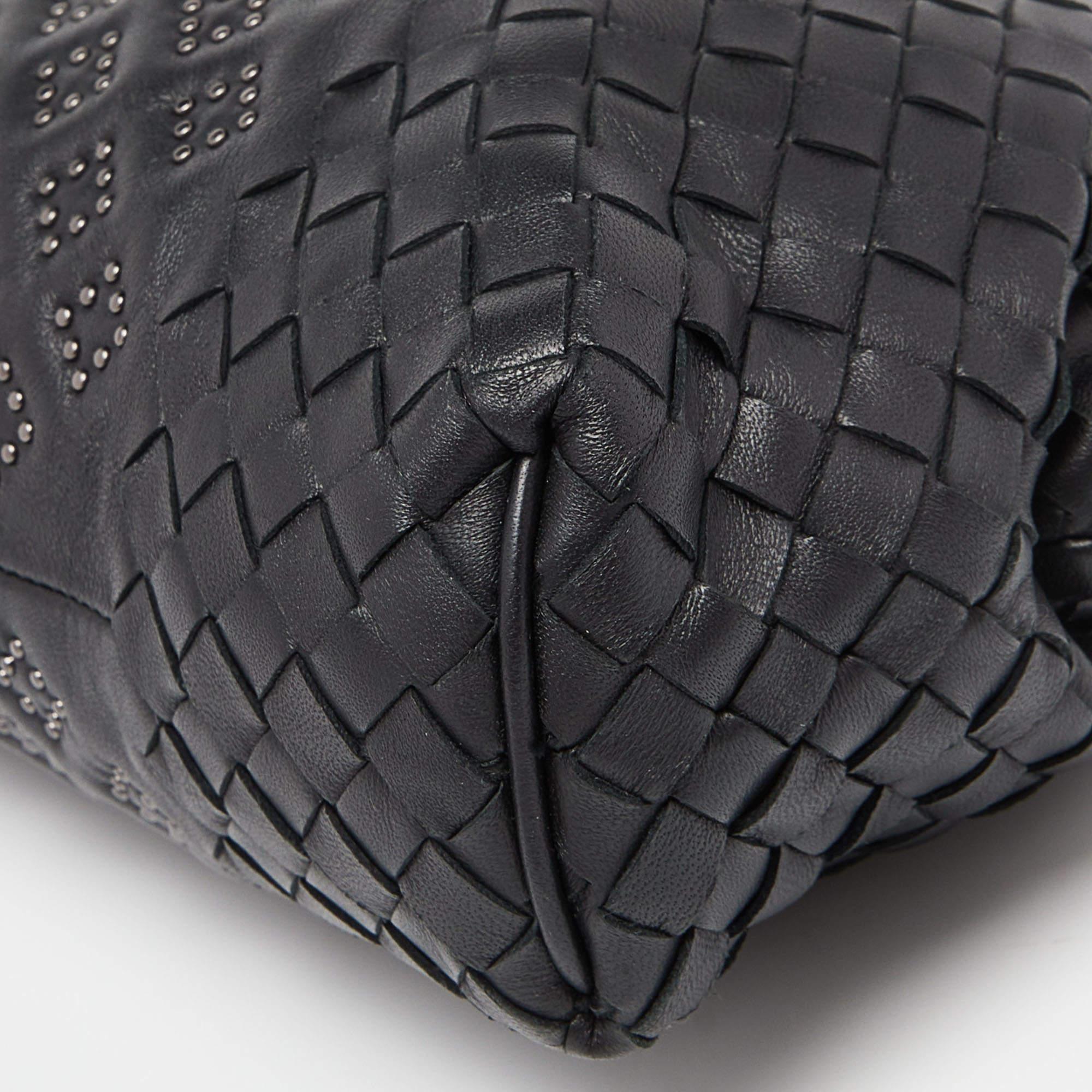 Bottega Veneta Black Intrecciato Leather The Lauren 1980 Clutch 4