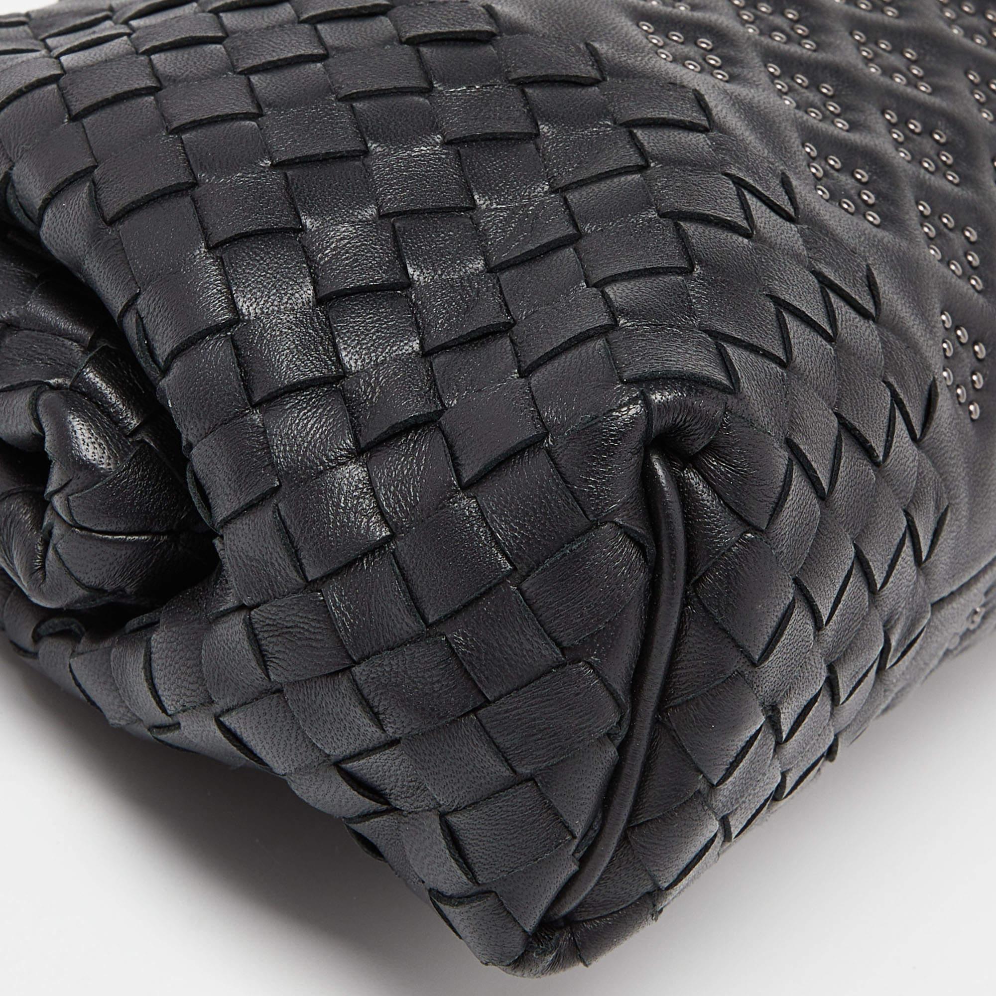 Bottega Veneta Black Intrecciato Leather The Lauren 1980 Clutch 5