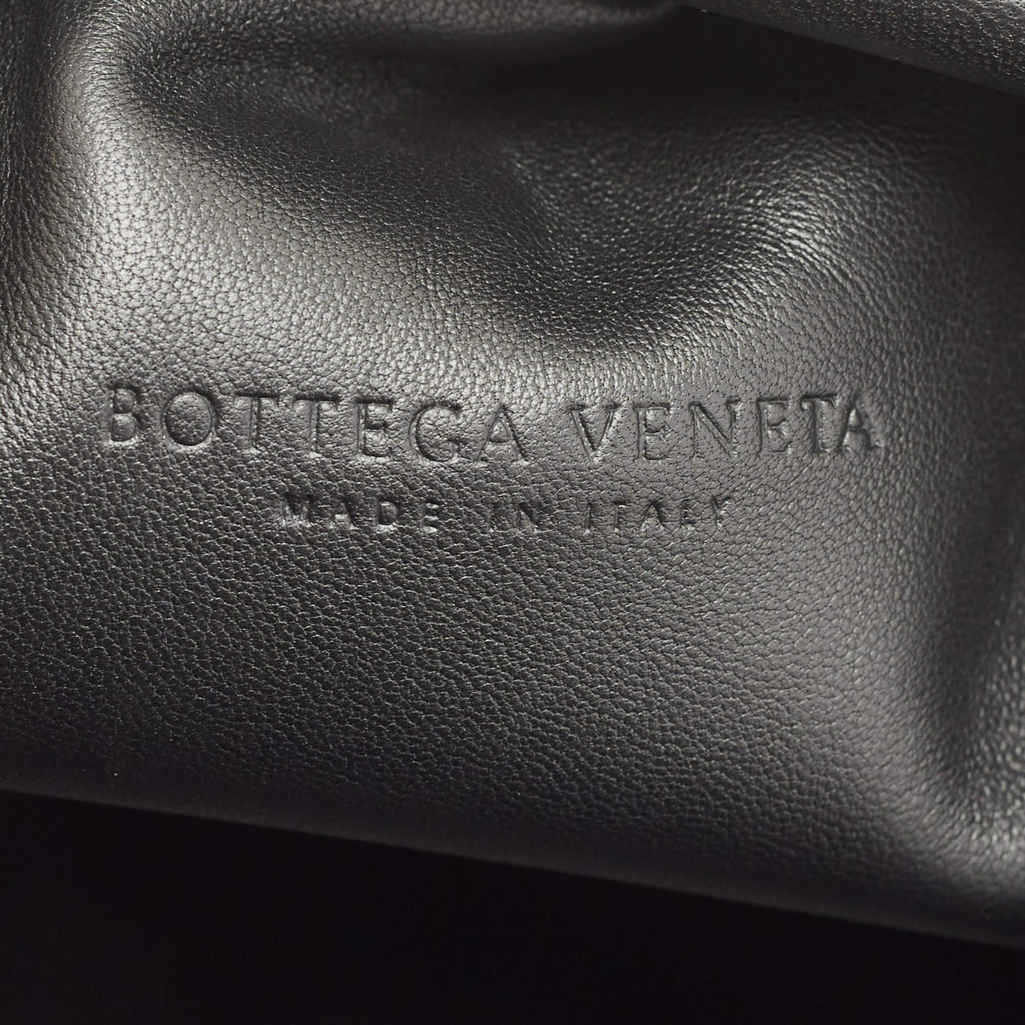 Bottega Veneta Black Intrecciato Leather The Pouch Clutch 4