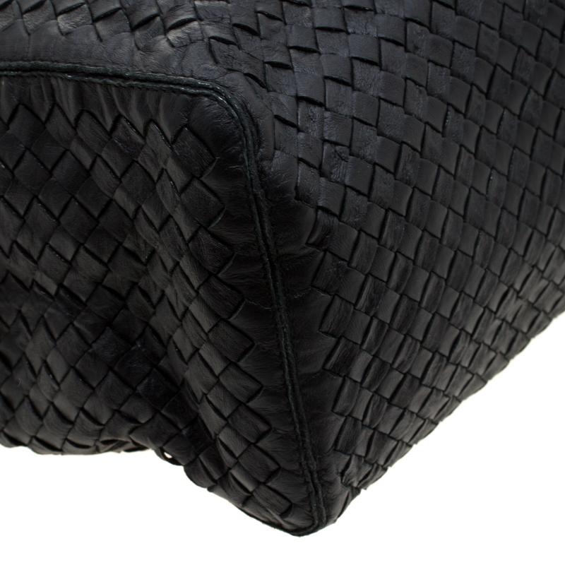 Bottega Veneta Black Intrecciato Leather Tote 2
