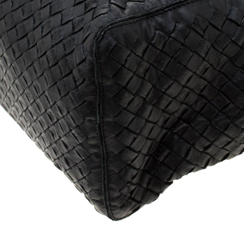 Bottega Veneta Black Intrecciato Leather Tote 5