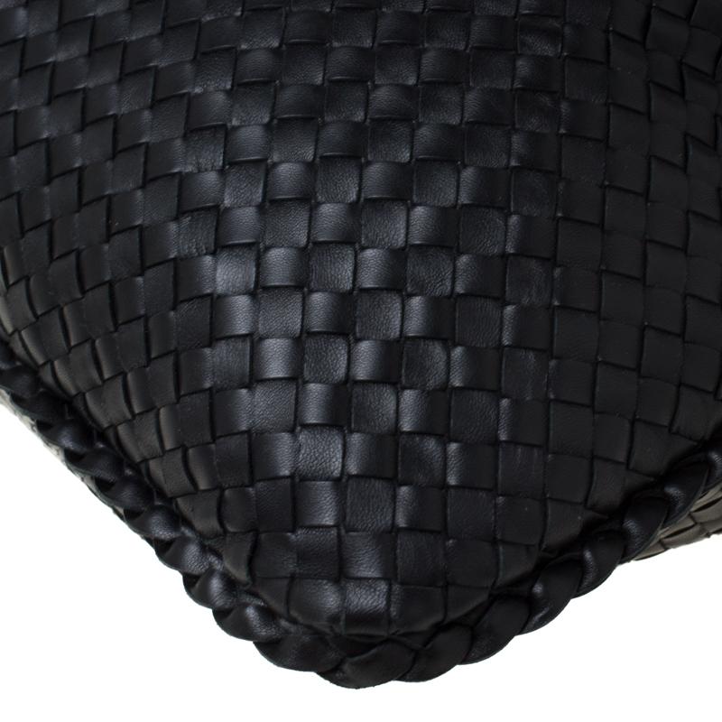 Bottega Veneta Black Intrecciato Nappa Leather Large Veneta Hobo 4