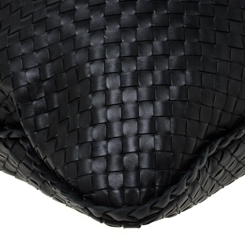 Bottega Veneta Black Intrecciato Nappa Leather Large Veneta Hobo 5