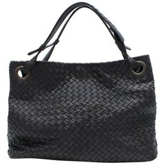 Bottega Veneta Black Intrecciato Nappa Leather Tote Bag