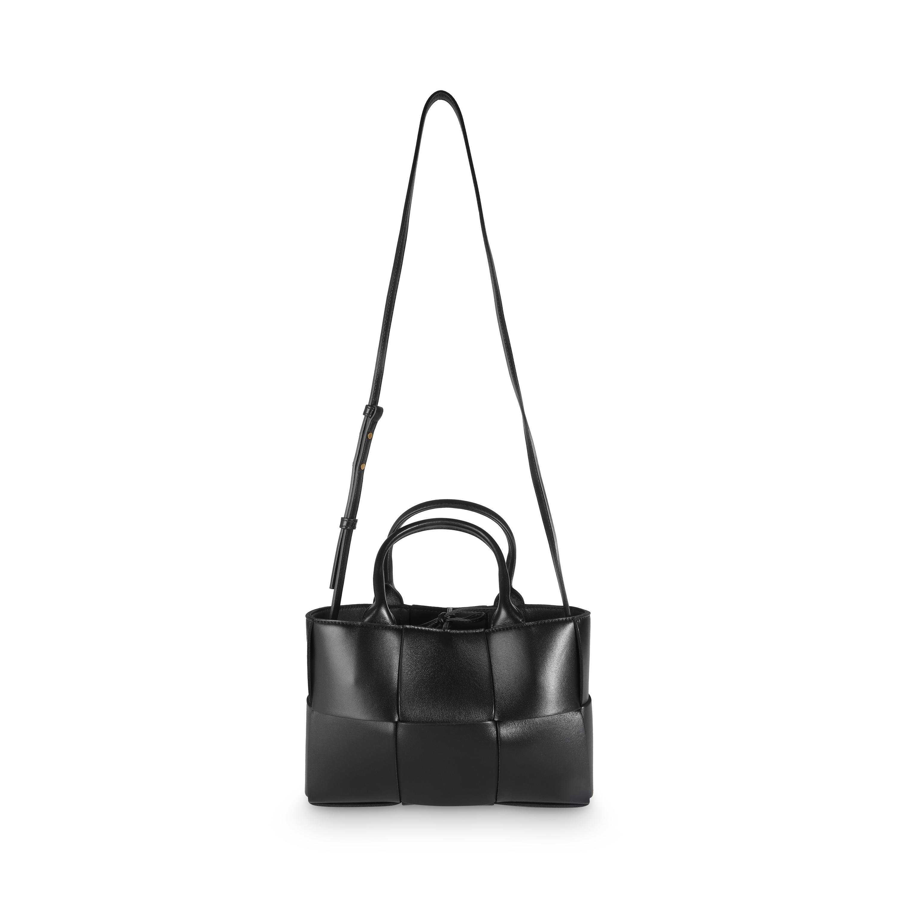 Bottega Veneta Black Intrecciato Nappa Mini Arco Tote For Sale 2