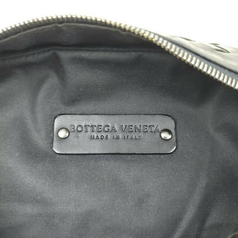 Bottega Black Intrecciato Toiletry Bag Cosmetic Pouch 863253 at
