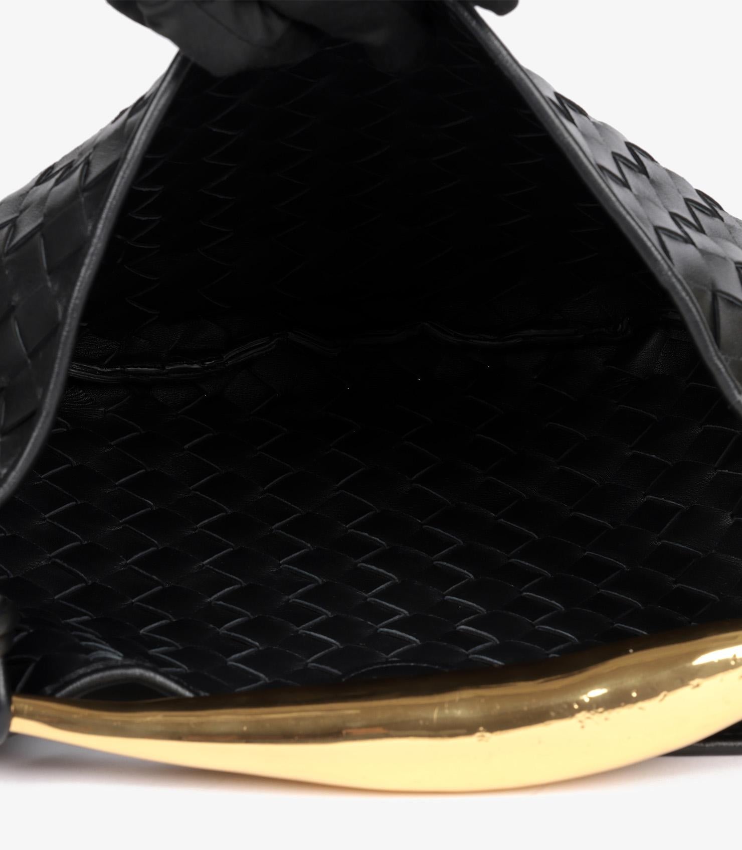 Bottega Veneta Bolso Sardina Pequeño Piel de Becerro Tejida Intrecciato Negro 6