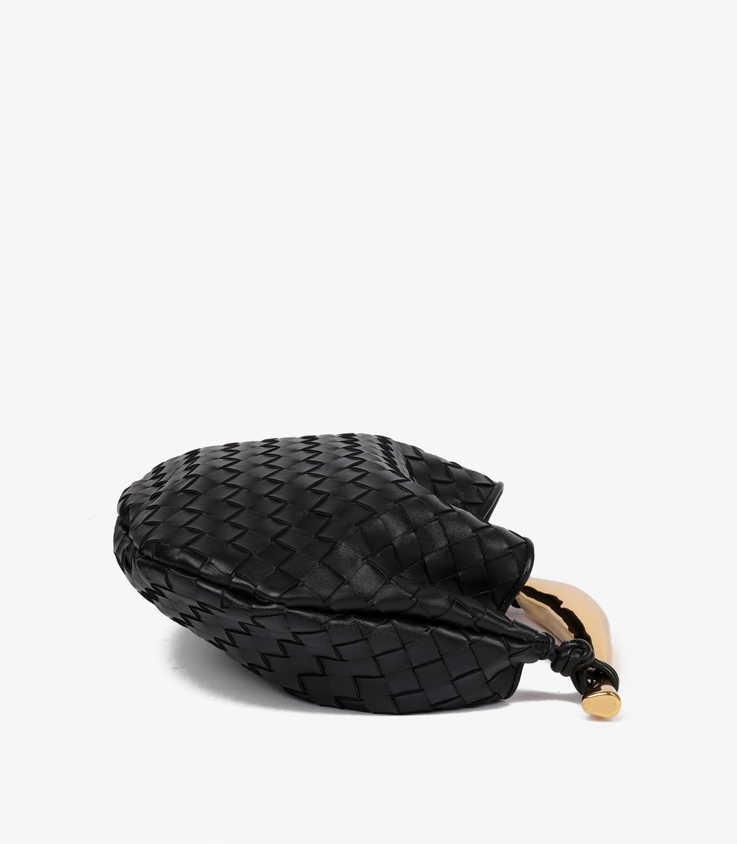Femenino o masculino Bottega Veneta Bolso Sardina Pequeño Piel de Becerro Tejida Intrecciato Negro