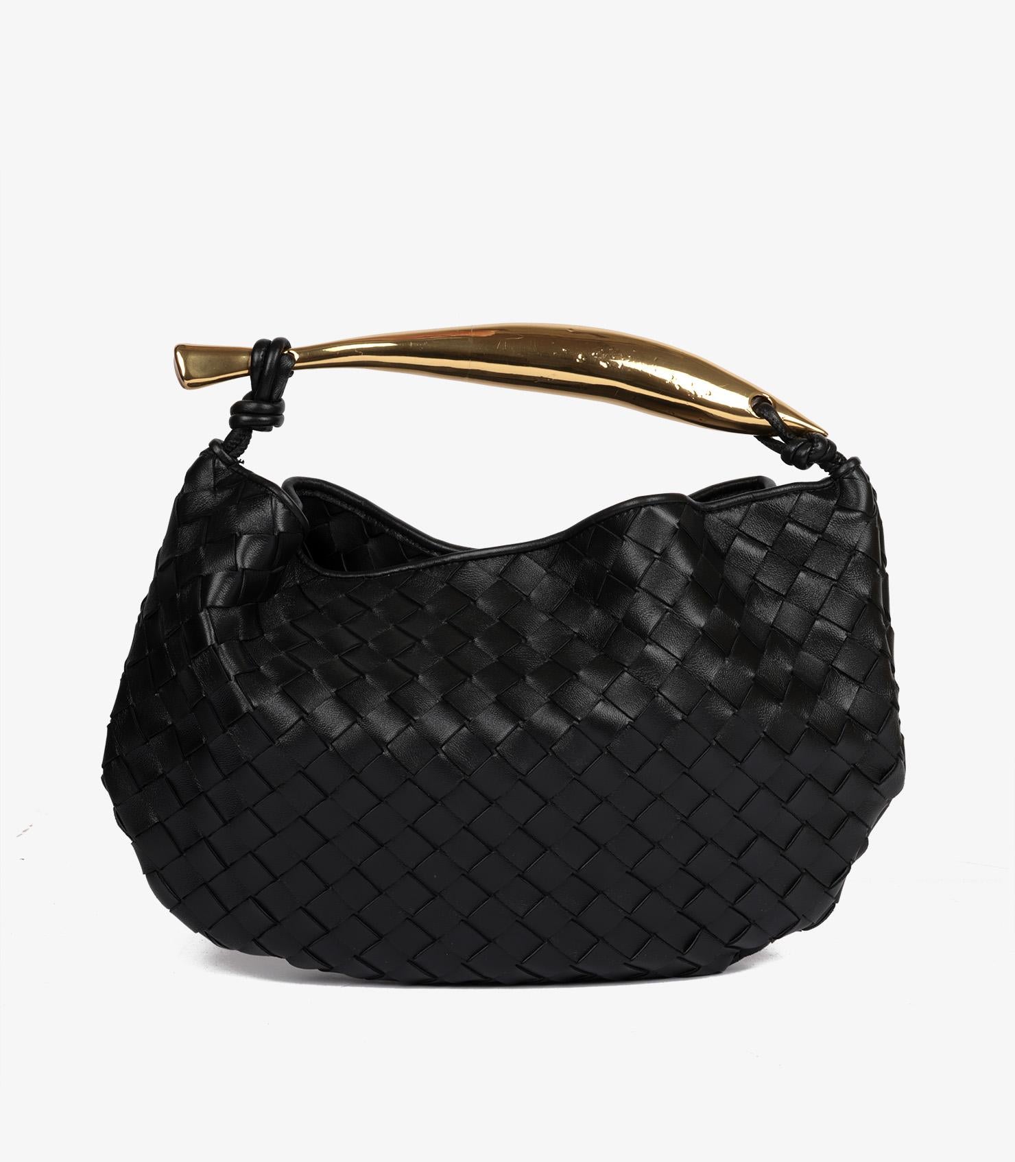 Bottega Veneta Bolso Sardina Pequeño Piel de Becerro Tejida Intrecciato Negro 2
